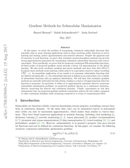 Gradient Methods for Submodular Maximization