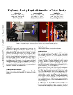 PhyShare: Sharing Physical Interaction in Virtual Reality