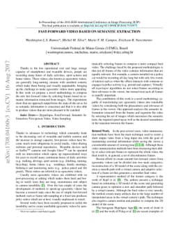 Fast-Forward Video Based on Semantic Extraction