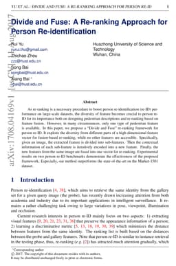 Divide and Fuse: A Re-ranking Approach for Person Re-identification
