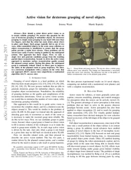 Active vision for dexterous grasping of novel objects