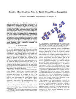Iterative Closest Labeled Point for Tactile Object Shape Recognition