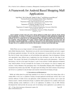 A Framework for Android Based Shopping Mall Applications