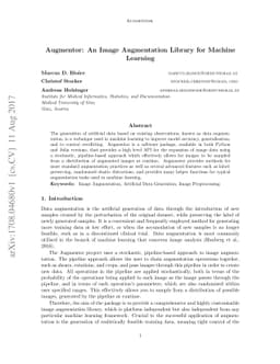 Augmentor: An Image Augmentation Library for Machine Learning