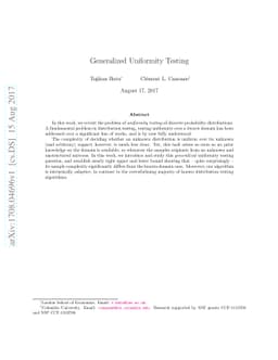 Generalized Uniformity Testing