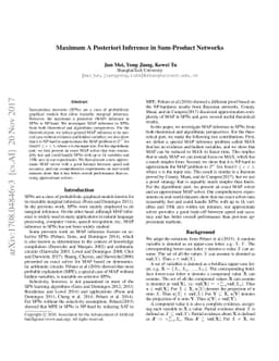 Maximum A Posteriori Inference in Sum-Product Networks