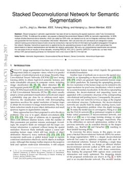 Stacked Deconvolutional Network for Semantic Segmentation
