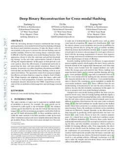 Deep Binary Reconstruction for Cross-modal Hashing