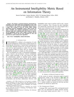 An instrumental intelligibility metric based on information theory