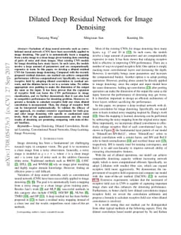 Dilated Deep Residual Network for Image Denoising