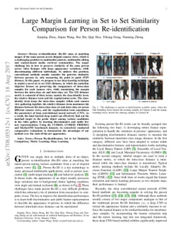 Large Margin Learning in Set to Set Similarity Comparison for Person
  Re-identification