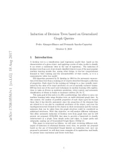 Induction of Decision Trees based on Generalized Graph Queries