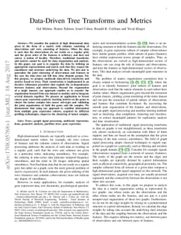 Data-Driven Tree Transforms and Metrics