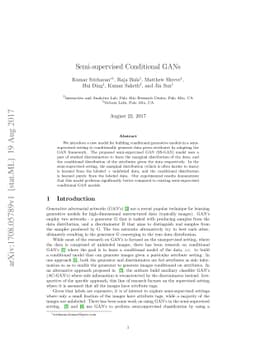 Semi-supervised Conditional GANs