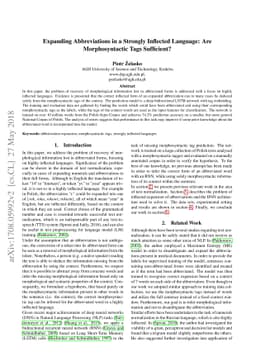 Expanding Abbreviations in a Strongly Inflected Language: Are
  Morphosyntactic Tags Sufficient?
