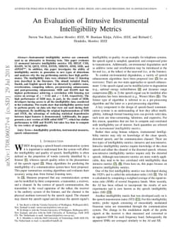 An evaluation of intrusive instrumental intelligibility metrics