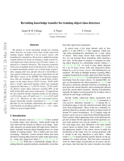 Revisiting knowledge transfer for training object class detectors