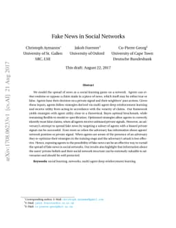 Fake News in Social Networks