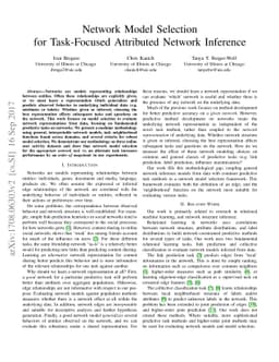 Network Model Selection for Task-Focused Attributed Network Inference