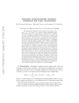 Efficient Nonparametric Bayesian Inference For X-Ray Transforms