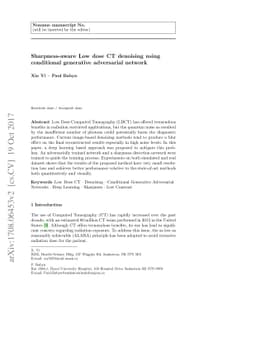 Sharpness-aware Low dose CT denoising using conditional generative
  adversarial network