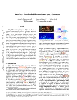 ProbFlow: Joint Optical Flow and Uncertainty Estimation