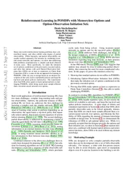 Reinforcement Learning in POMDPs with Memoryless Options and
  Option-Observation Initiation Sets