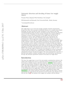 Automatic detection and decoding of honey bee waggle dances