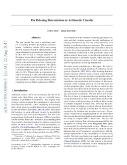 On Relaxing Determinism in Arithmetic Circuits