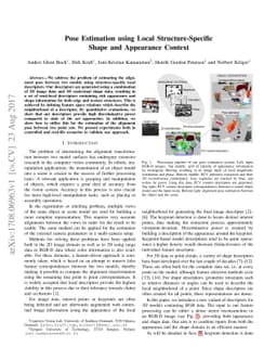 Pose Estimation using Local Structure-Specific Shape and Appearance
  Context