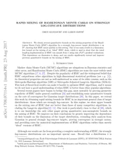 Rapid Mixing of Hamiltonian Monte Carlo on Strongly Log-Concave
  Distributions