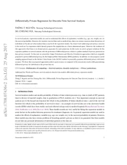 Differentially Private Regression for Discrete-Time Survival Analysis