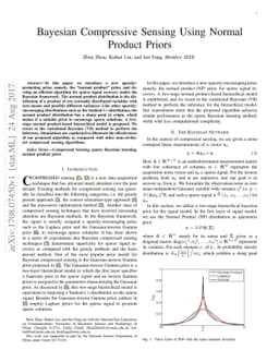 Bayesian Compressive Sensing Using Normal Product Priors