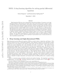 DGM: A deep learning algorithm for solving partial differential
  equations