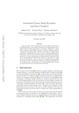 Generalized Paxos Made Byzantine (and Less Complex)