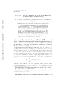 Efficient Estimation of Linear Functionals of Principal Components