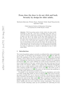 From close the door to do not click and back. Security by design for
  older adults
