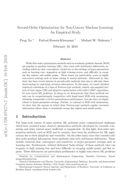 Second-Order Optimization for Non-Convex Machine Learning: An Empirical
  Study