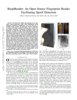 RaspiReader: An Open Source Fingerprint Reader Facilitating Spoof
  Detection