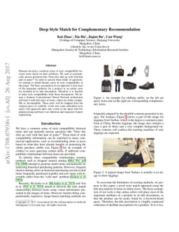 Deep Style Match for Complementary Recommendation