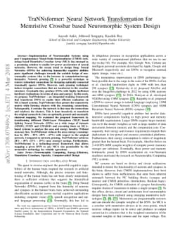 TraNNsformer: Neural network transformation for memristive crossbar
  based neuromorphic system design