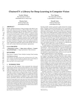ChainerCV: a Library for Deep Learning in Computer Vision