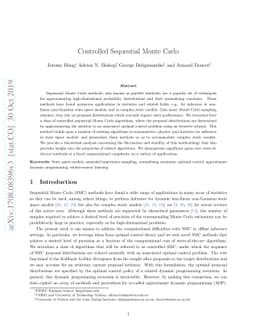 Controlled Sequential Monte Carlo
