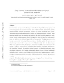 Deep Learning for Accelerated Reliability Analysis of Infrastructure
  Networks