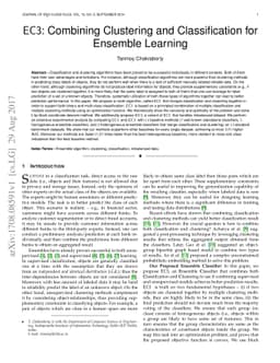 EC3: Combining Clustering and Classification for Ensemble Learning