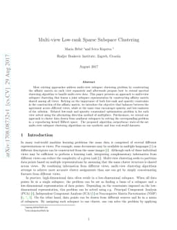 Multi-view Low-rank Sparse Subspace Clustering