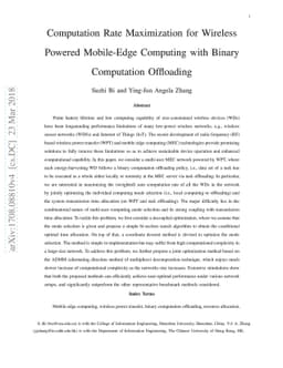 Computation Rate Maximization for Wireless Powered Mobile-Edge Computing
  with Binary Computation Offloading