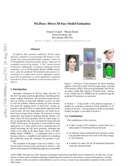 Pix2face: Direct 3D Face Model Estimation