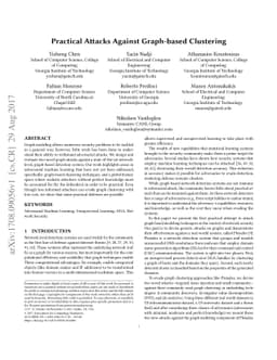 Practical Attacks Against Graph-based Clustering
