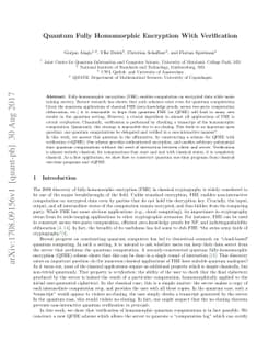 Quantum Fully Homomorphic Encryption With Verification